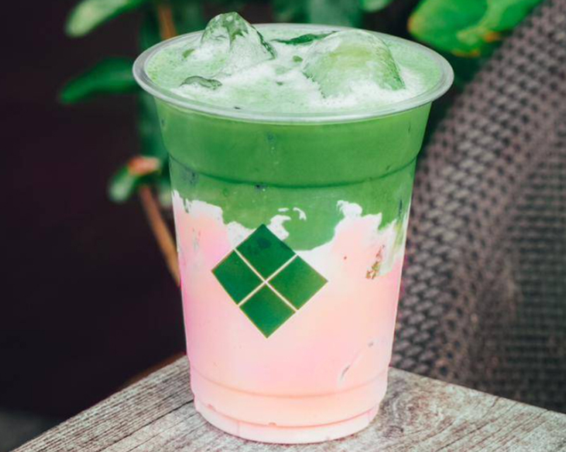 Iced Raspberry Matcha Latte